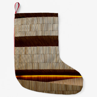 Petite Chaussette De Noël Tissu rayé noir et blanc