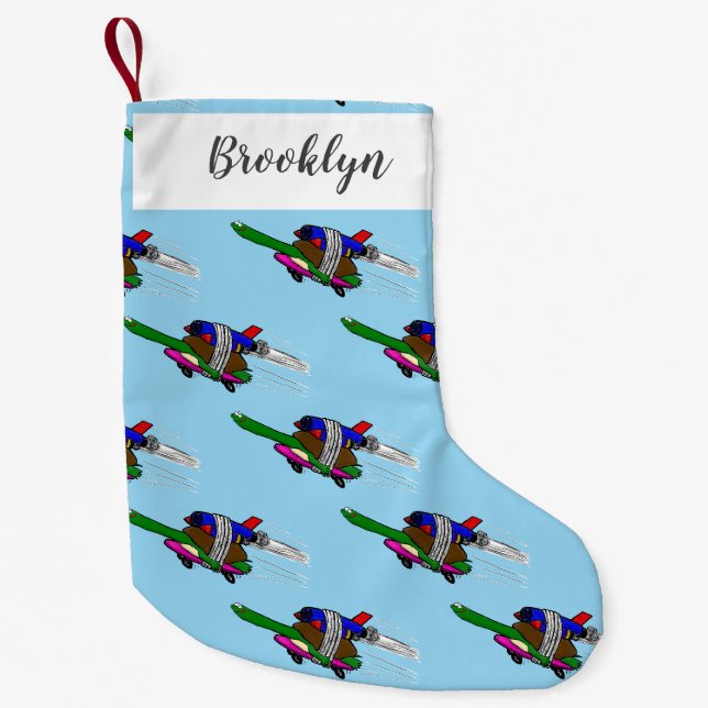 Petite Chaussette De Noël Tortue volante (Devant)