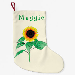Petite Chaussette De Noël Tournesol Noël Stocker texte ustom
