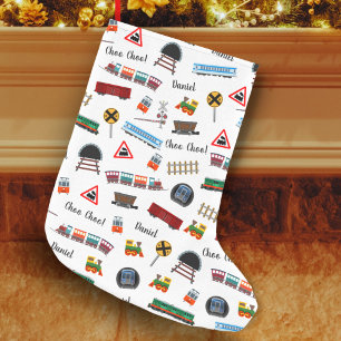 Petite Chaussette De Noël Train Motif Petit Garçon Prénom Choo Choo Enfants