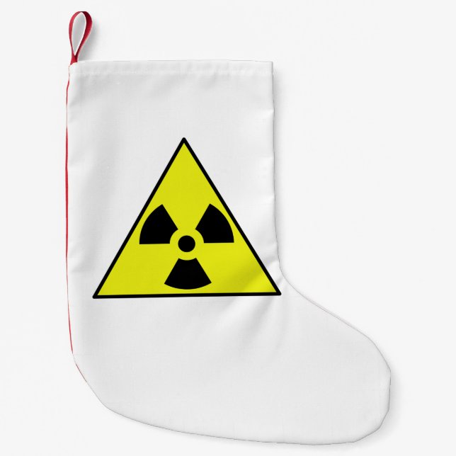 Petite Chaussette De Noël Triangle d'alerte nucléaire (Devant)