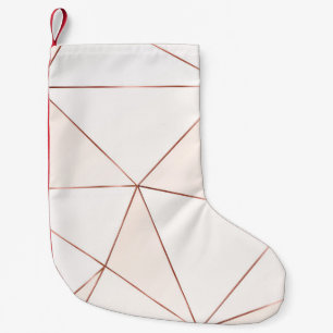 Petite Chaussette De Noël Triangles en cuivre, métallique, parties scintilla