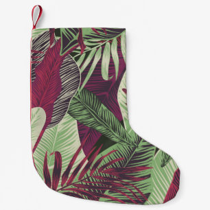 Petite Chaussette De Noël Tropical Exotic : Vert tendance sans couture