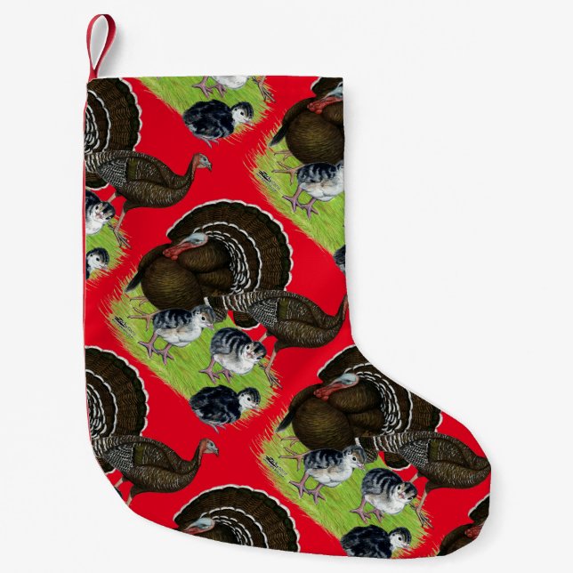 Petite Chaussette De Noël Turquie Standard Bronze Famille (Devant)
