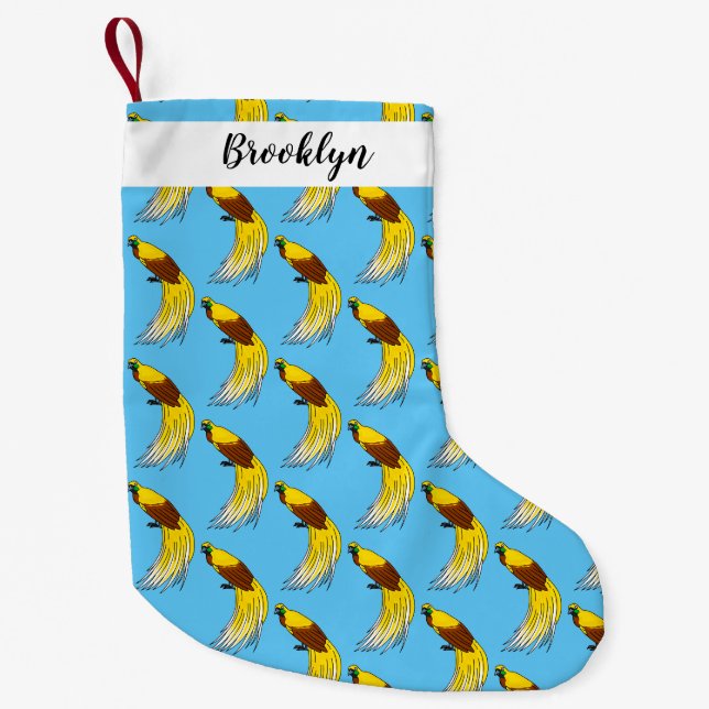 Petite Chaussette De Noël Un petit oiseau de paradis (Devant)