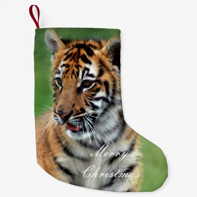 Petite Chaussette De Noël Un petit tigre mignon (Devant)