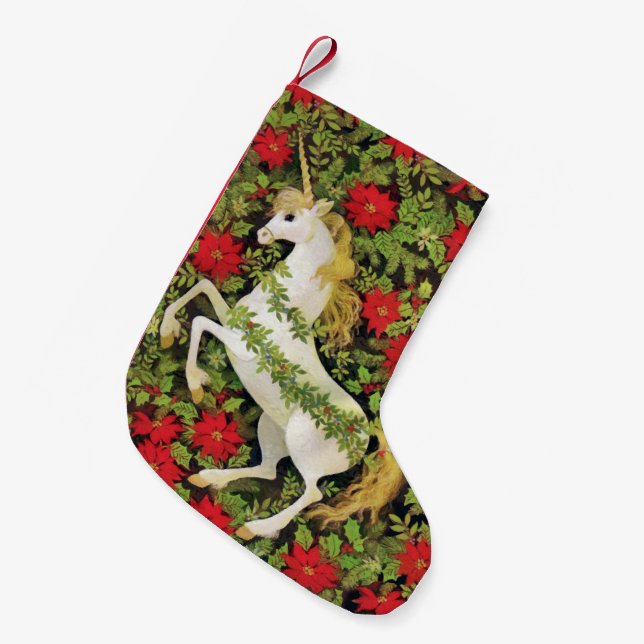 Petite Chaussette De Noël Unicorne de Noël (Devant (Accrochage))