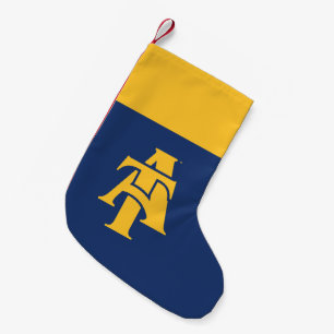 Petite Chaussette De Noël Université d'État A&T de Caroline du Nord Un log