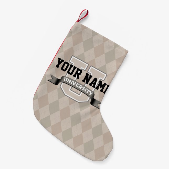 Petite Chaussette De Noël Université drôle personnalisée de cool nommé (Devant (Accrochage))
