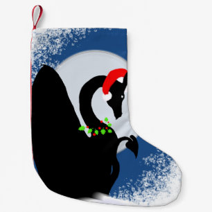 Petite Chaussette De Noël Vacances de lune de dragon (bleu royal)
