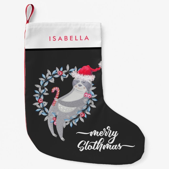 Petite Chaussette De Noël Vacances personnalisées drôles mignonnes de (Devant)