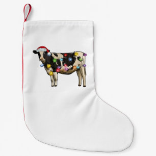 Petite Chaussette De Noël Vache arbre de Noël bétail festif ferme