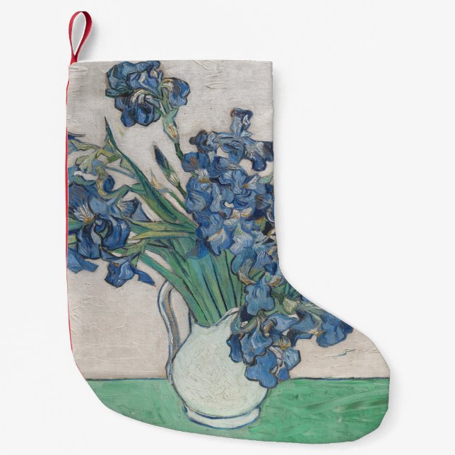 Petite Chaussette De Noël Van Gogh Iris Vase Peinture Impressionnisme (Devant)