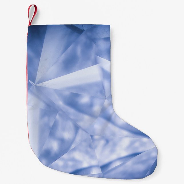 Petite Chaussette De Noël Veste de costume blanc et bleu (Devant)