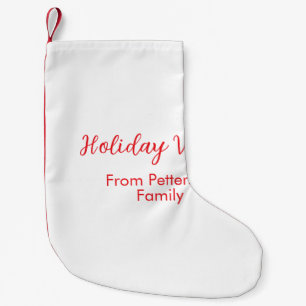 Petite Chaussette De Noël Vibes de fêtes rouge Noël ajouter nom de famille d
