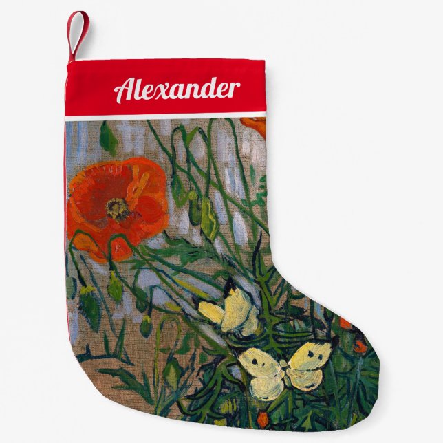 Petite Chaussette De Noël Vincent van Gogh - Papillons et papillons (Devant)
