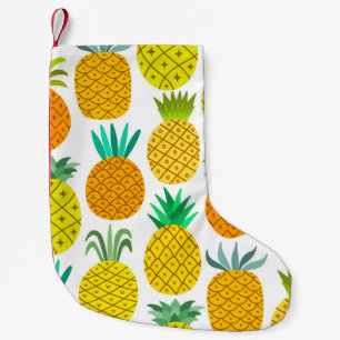 Petite Chaussette De Noël vintage ananas sans soudure motif isolé sur whi
