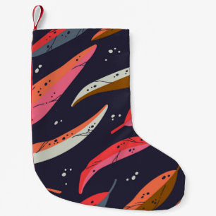 Petite Chaussette De Noël Vintage autumn leaf seamless pattern background. C