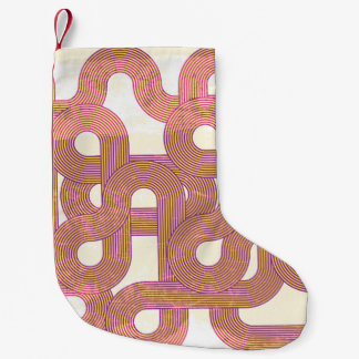 Petite Chaussette De Noël Vintage dynamique : lignes colorées Abstraites