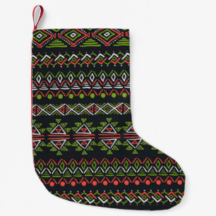 Petite Chaussette De Noël Vintage géométrique : ensemble de motifs sans soud