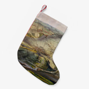Petite Chaussette De Noël Vintage Map of The Gettysburg Battlefield