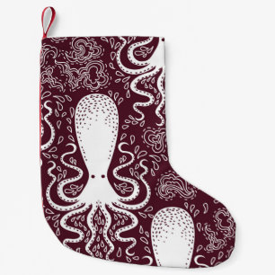 Petite Chaussette De Noël vintage Octopus pattern.