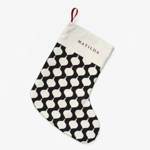 Petite Chaussette De Noël Vintage rétro bauble cadeau personnalisé noël