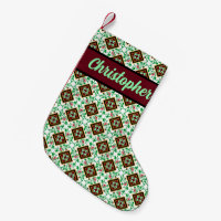 Vintage Rouge Vert Blanc Barcelone Floral