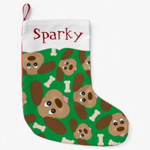 Petite Chaussette De Noël Visages de chien mignons