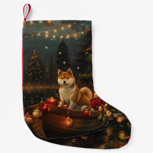 Petite Chaussette De Noël Voyage de Noël Festif d'Akita