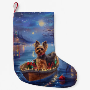 Petite Chaussette De Noël Voyage festif de Noël du Biewer Terrier