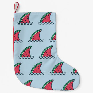 Petite Chaussette De Noël Watermelon shark : design motif vague.