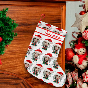 Petite Chaussette De Noël Weimaraner Chien race Étoiles de Noël