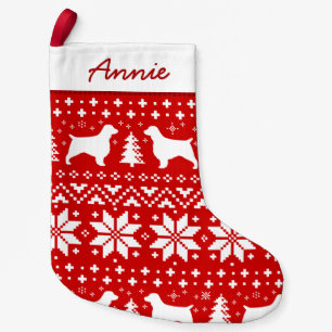 Petite Chaussette De Noël Welsh Springer Spaniel Silhouettes Chiens Motif