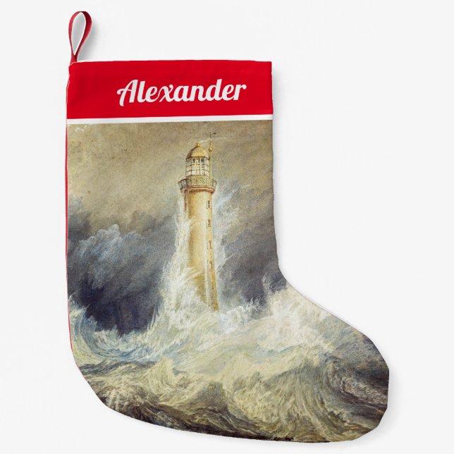 Petite Chaussette De Noël William Turner - Phare de Bell Rock (Devant)