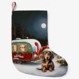 Petite Chaussette De Noël Winter Dachshund Caravan Christmas Adventure