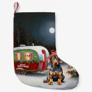 Petite Chaussette De Noël Winter Doberman Caravan Christmas Adventure