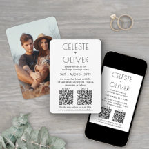 Petite Chic Deko All-in-One QR Codes Foto Wedding
