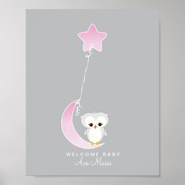 Petite Chouette | Livre d'or pour la Baby Shower à (Devant)