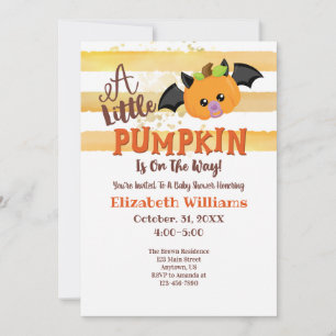 Petite Citrouille Halloween Baby shower Invitation