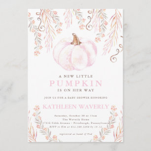 Petite Citrouille Invitation Baby shower d'automne