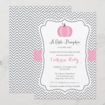 Petite Citrouille Invitation Baby shower d'automne
