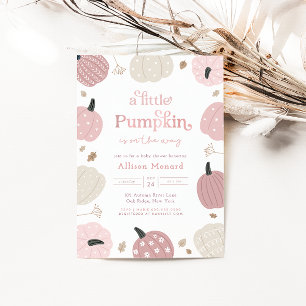 Petite Citrouille Invitation Baby shower d'automne