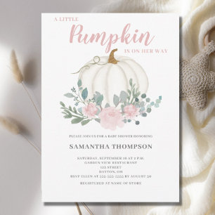 Petite Citrouille Invitation Baby shower fille