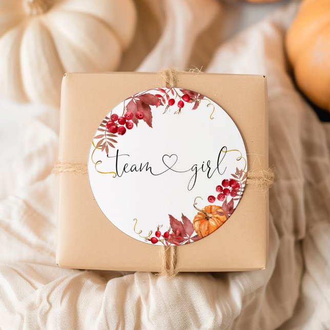 Petite citrouille orange équipe fille autocollants (Créateur téléchargé)