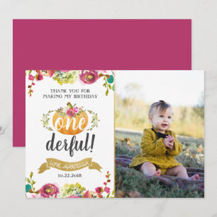 Petite Citrouille première invitation Merci d'anni