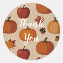 Petite Citrouille Récolte d'Automne | Autocollant 