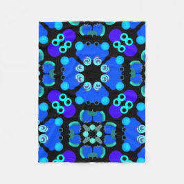 Petite couverture polaire bleu et noire
