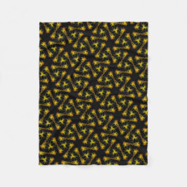 Petite couverture polaire noire et orange