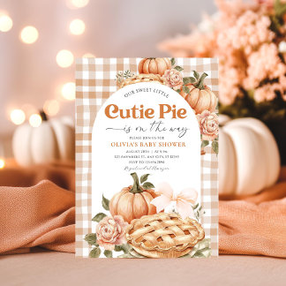 Petite Cutie Baby shower à tarte Invitation Rustiq